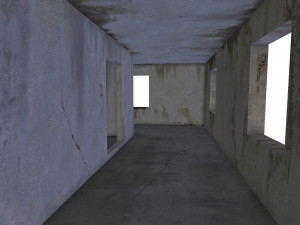 empty concrete buildings Model 3D