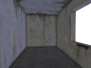empty concrete buildings Model 3D