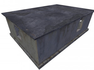 empty concrete buildings Model 3D