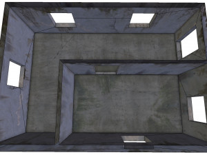 empty concrete buildings Model 3D