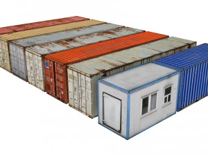 confezione di contenitori Modello 3D