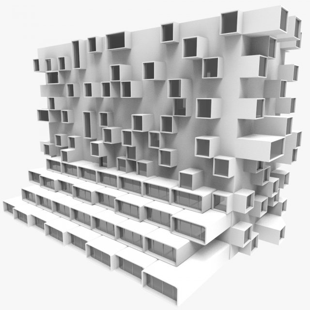 future building 002 3D Model .c4d .max .obj .3ds .fbx .stl .blend 