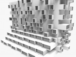 未来の建物002 3Dモデル