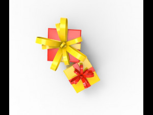 christmas gift cartoon 3D Model