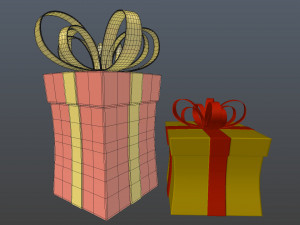 christmas gift cartoon 3D Model