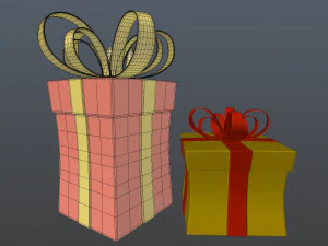 christmas gift cartoon 3D Model