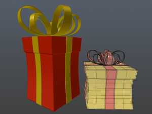 christmas gift cartoon 3D Model
