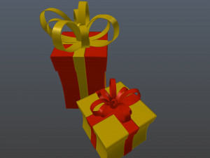christmas gift cartoon 3D Model