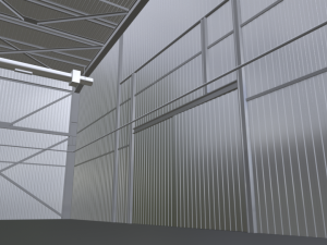 warehouse hall Modelo 3D
