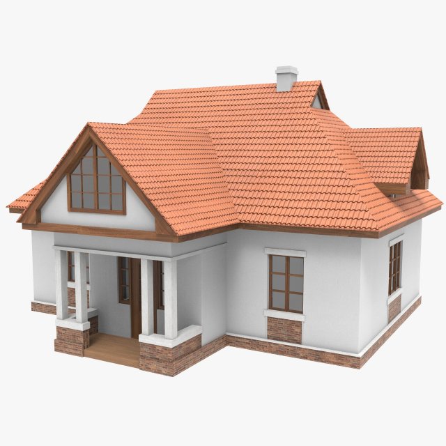 house 2 model Model 3D .c4d .max .obj .3ds .fbx .stl .blend 
