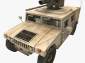 HUMVEE M242 Bushmaster Free low-poly  3D Model