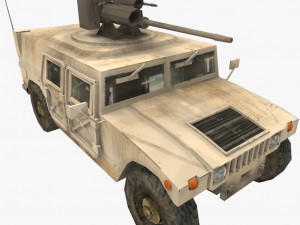 humvee m242 bushmaster free low-poly 3D Model