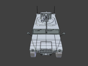 humvee m242 bushmaster free low-poly 3D Model