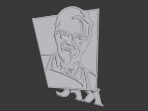 kfc logo free Modello 3D