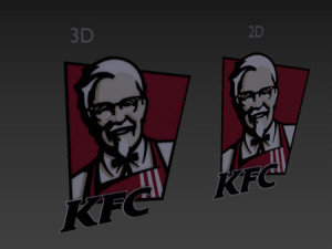 kfc logo free Modello 3D