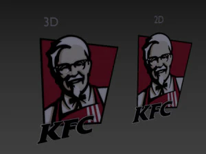 kfc logo free 3D Model