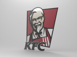 kfc logo free Modello 3D