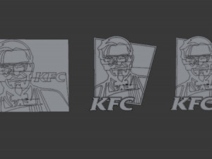 kfc logo free Modello 3D