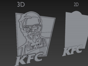 kfc logo free Modello 3D