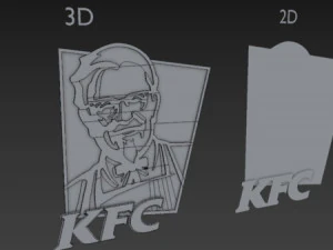 kfc logo free 3D Model