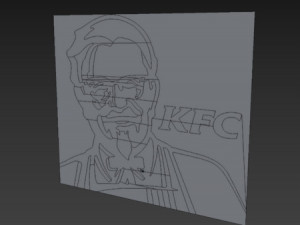 kfc logo free Modello 3D