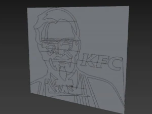 kfc logo free 3D Model