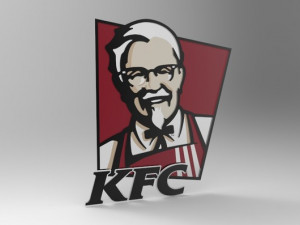 kfc logo free Modello 3D