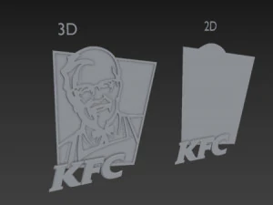 kfc logo free 3D Model