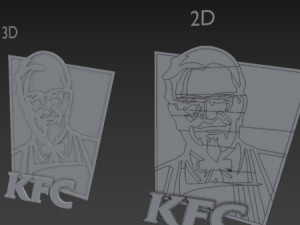 kfc logo free Modello 3D