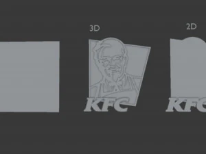 kfc logo free 3D Model