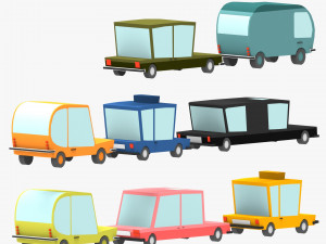 3d low poly car pack 2 3D 모델