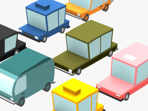 3d low poly car pack 2 3D 모델
