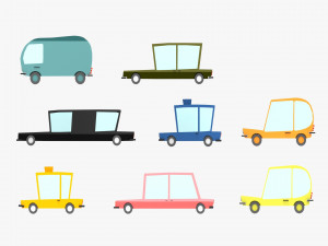 3d low poly car pack 2 3D 모델