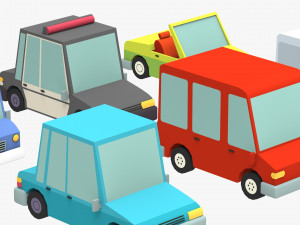 low poly car pack 3 3D Model