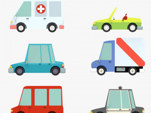 low poly car pack 3 3D Model