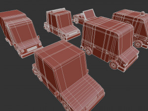 low poly car pack 3 3D Model