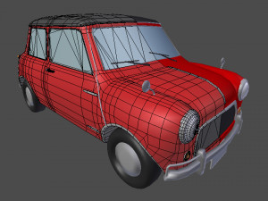 low poly mini car 3D 모델