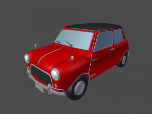 low poly mini car 3D 모델