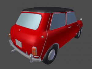 low poly mini car 3D 모델