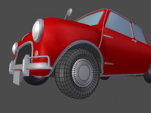 low poly mini car 3D 모델