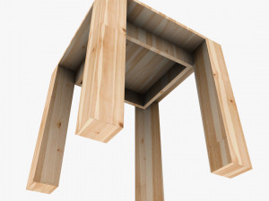 3d modern wooden table model 3D Модель
