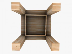 3d modern wooden table model 3D Model