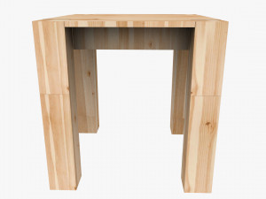 3d modern wooden table model 3D Модель