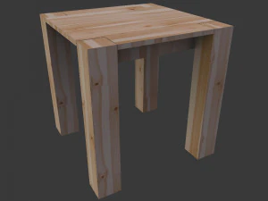 3d modern wooden table model 3D Model