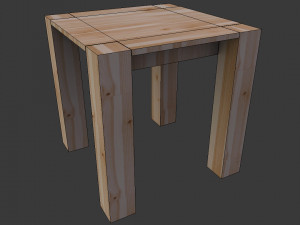 3d modern wooden table model 3D Модель