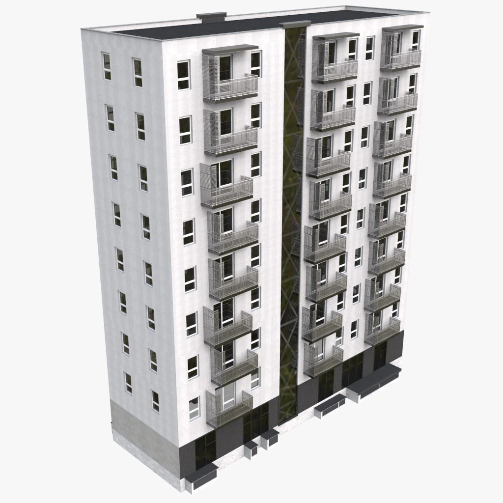 new european flat 3D Model .c4d .max .obj .3ds .fbx .stl .blend 