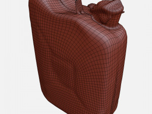 3d old green rusty gasoline canister model 3D Model