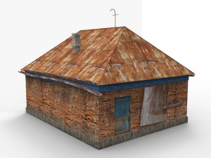 old russian abandoned brick house 3D Модель