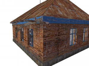 old russian abandoned brick house 3D Модель
