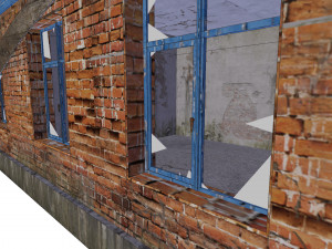 old russian abandoned brick house 3D Модель